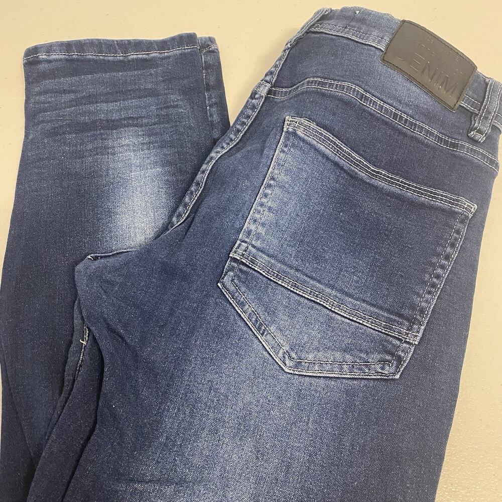 ModernCulture Performance Denim Mens Jean 30x30 Skinny Straight Stretch DarkBlue - Picture 7 of 11